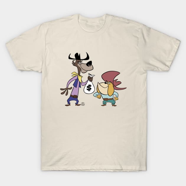 Cartoon Outlaw Bad Guys T-Shirt by markscartoonart62